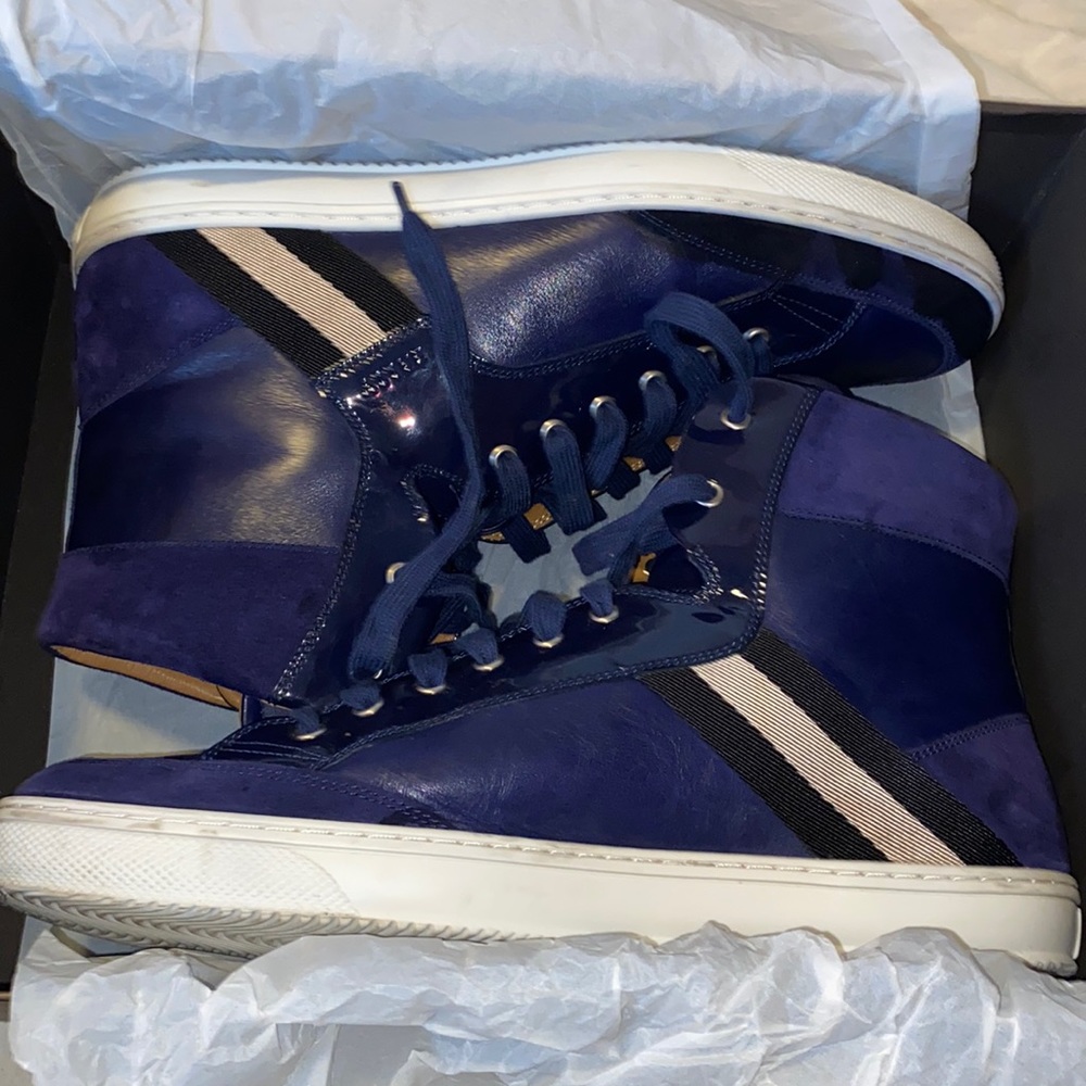 Bally Oldani Leather High-Top Sneakers